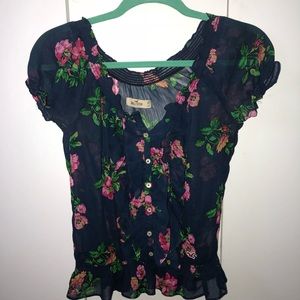 HOLLISTER FLORAL BLOUSE